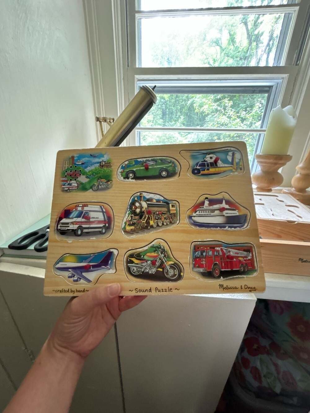 Melissa & Doug Vehicles Wooden Sound Puzzle